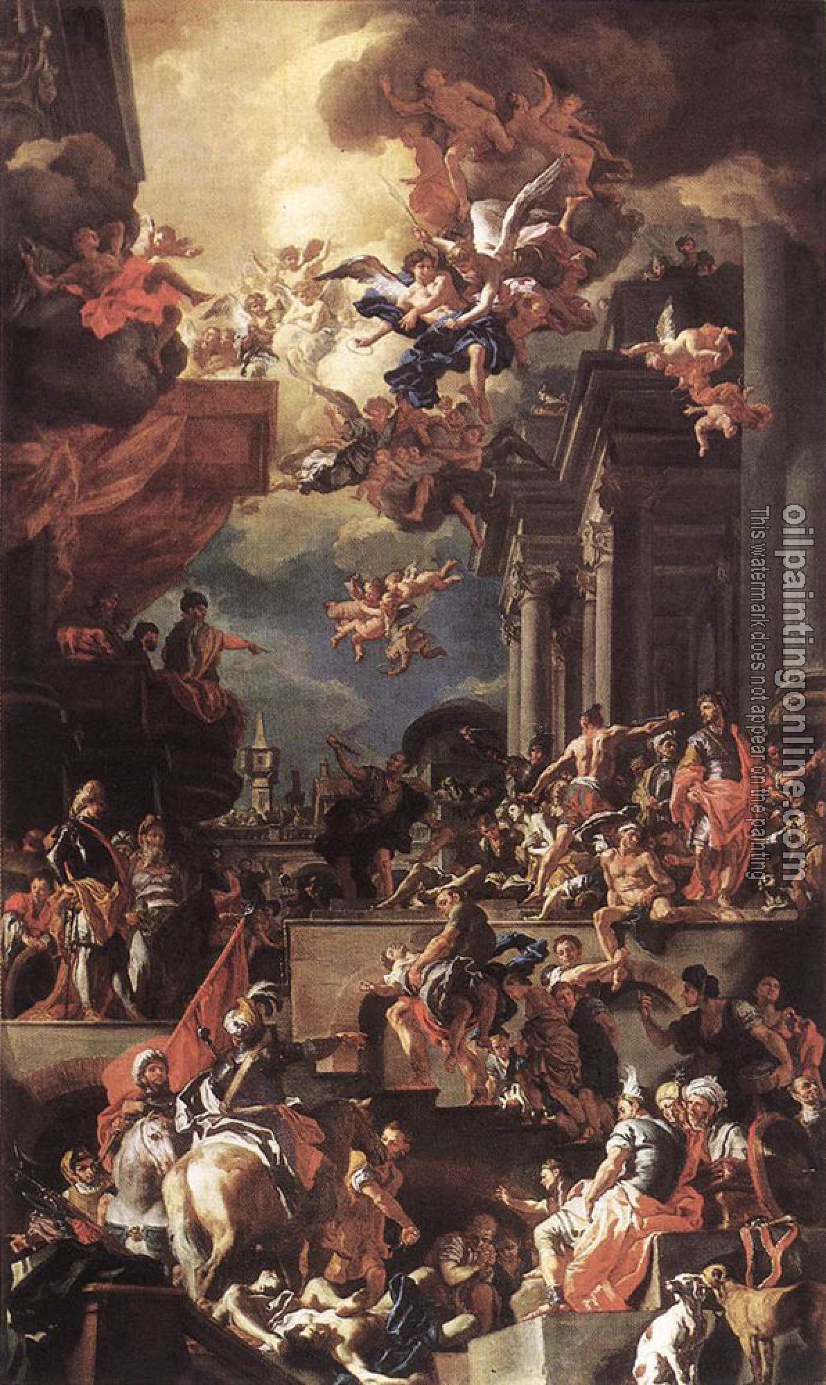 Francesco Solimena - The Massacre Of The Giustiniani At Chios